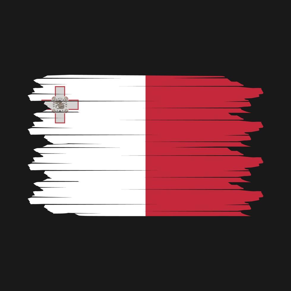 Malta Flag Brush Vector