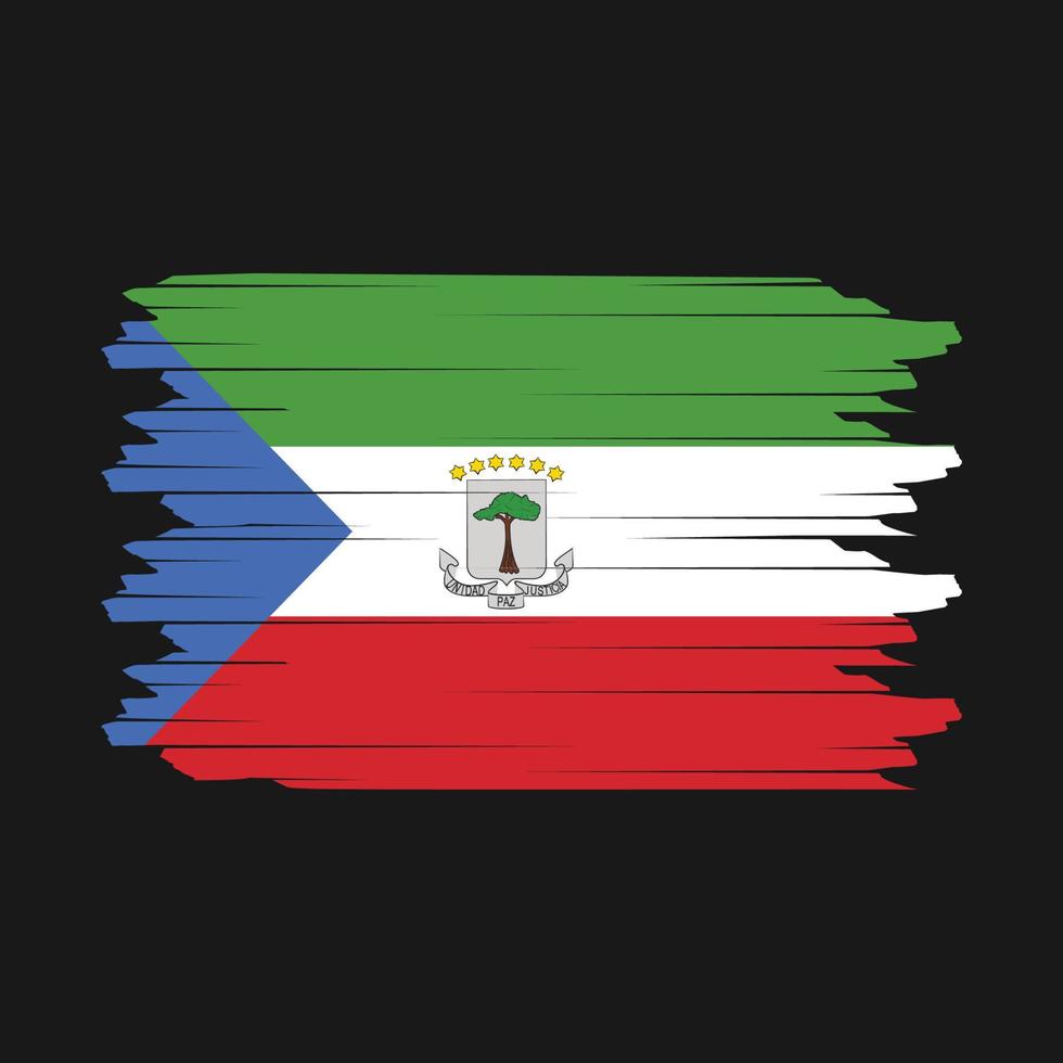 vector de pincel de bandera de guinea ecuatorial