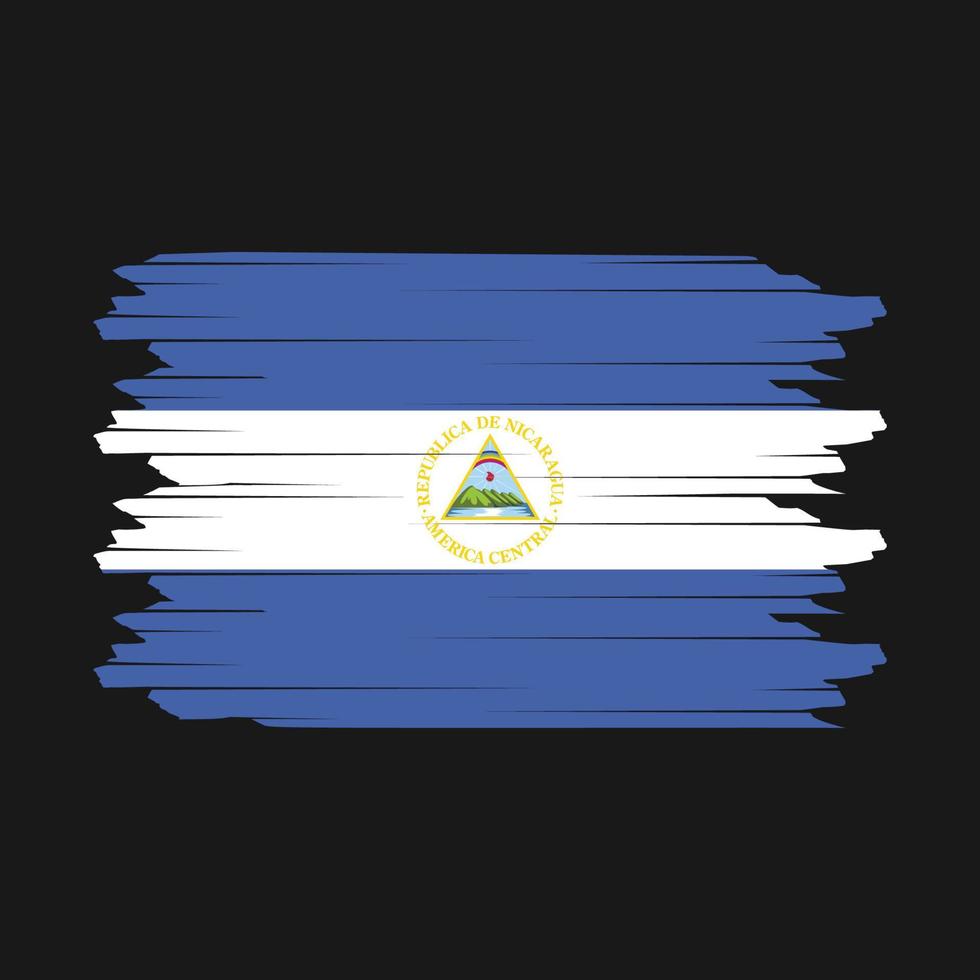 vector de pincel de bandera de nicaragua