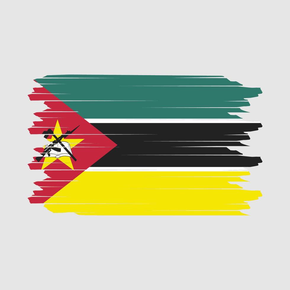 Mozambique Flag Brush Vector