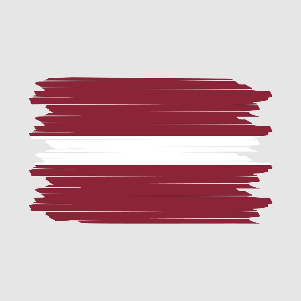 Latvia Flag Brush Vector