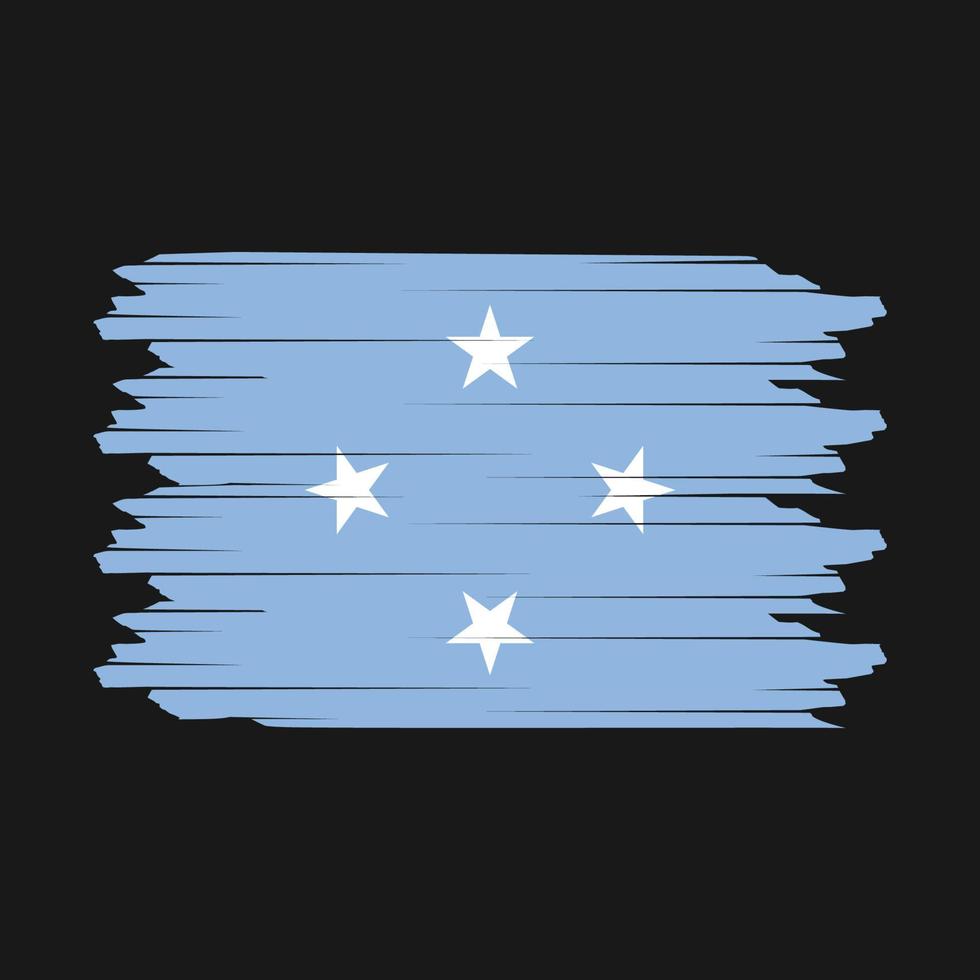 Micronesia Flag Brush Vector