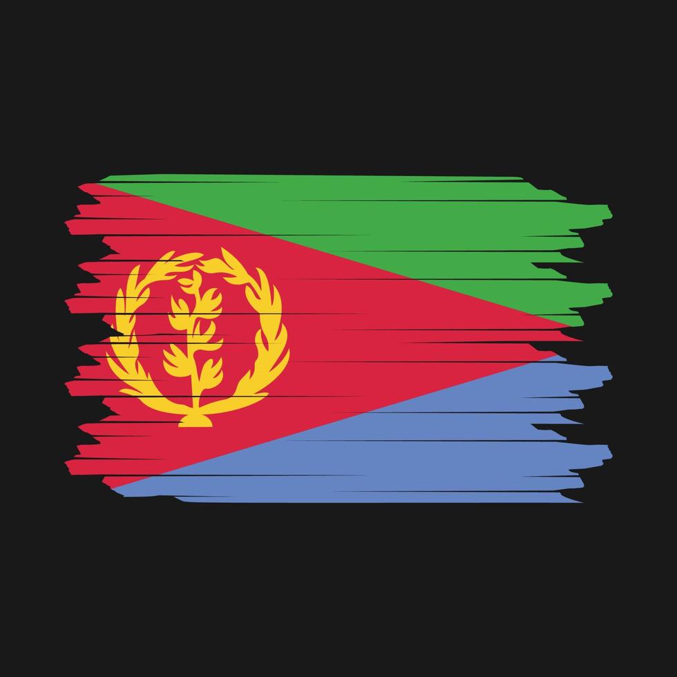Eritrea Flag Brush Vector