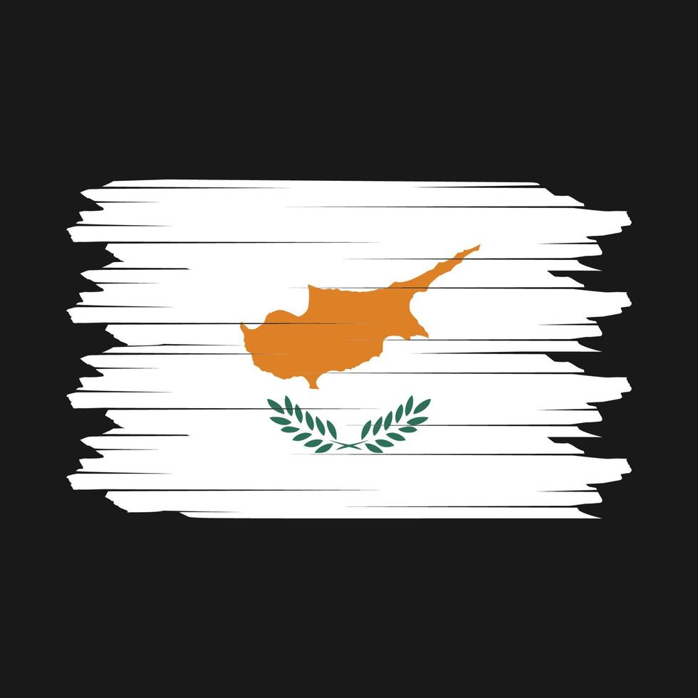 Cyprus Flag Brush Vector