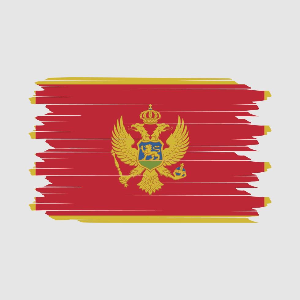 Montenegro  Flag Brush Vector