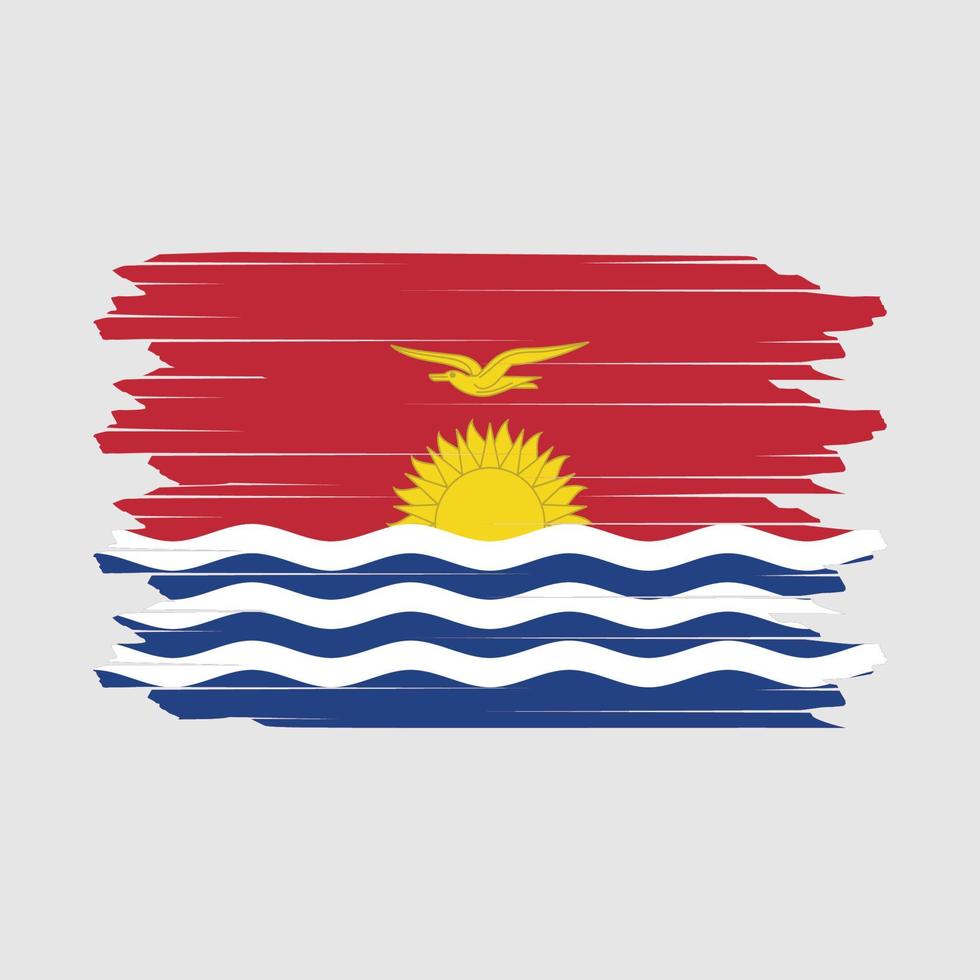 vector de pincel de bandera de kiribati