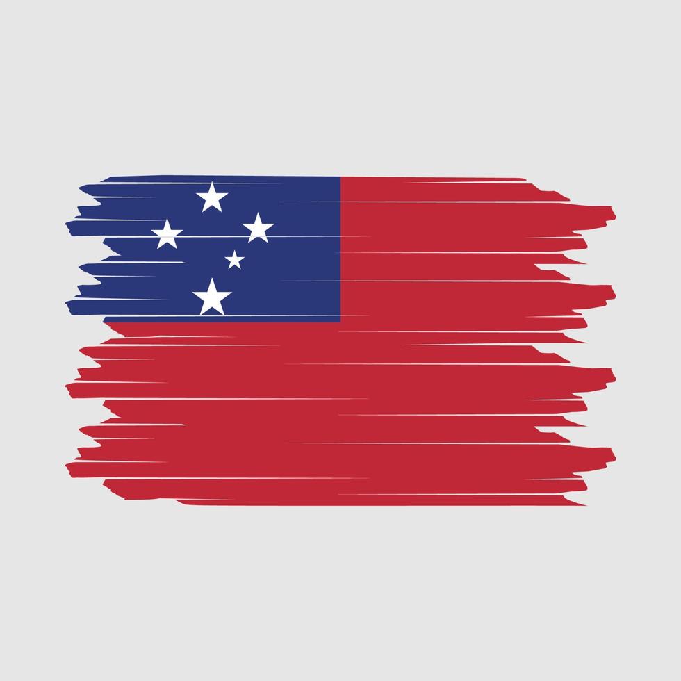 Samoa Flag Brush Vector