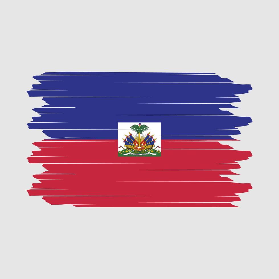 Haiti Flag Brush Vector