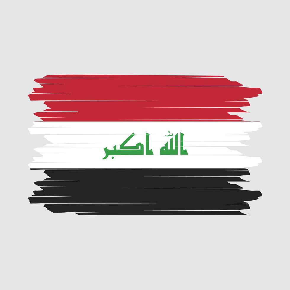 vector de pincel de bandera de irak