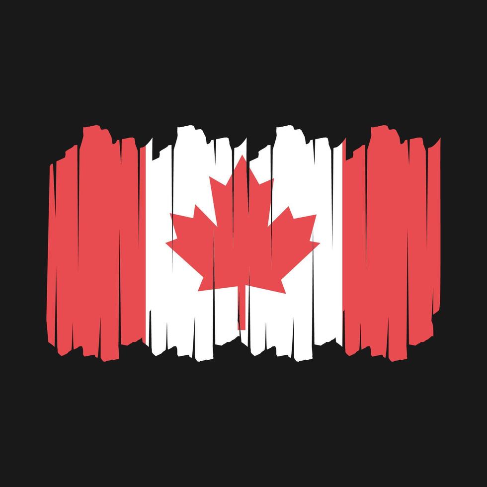 Canada Flag Brush Vector Illustration