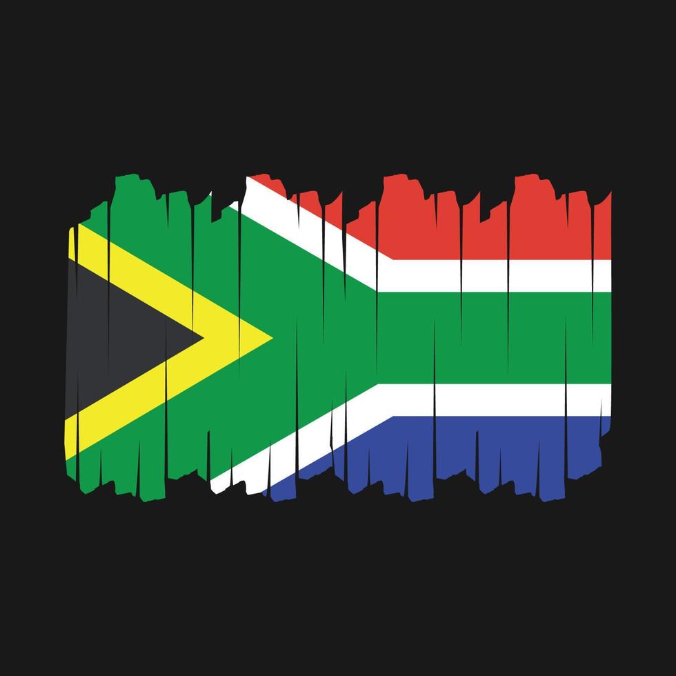 South Africa Flag Brush Vector Illustration