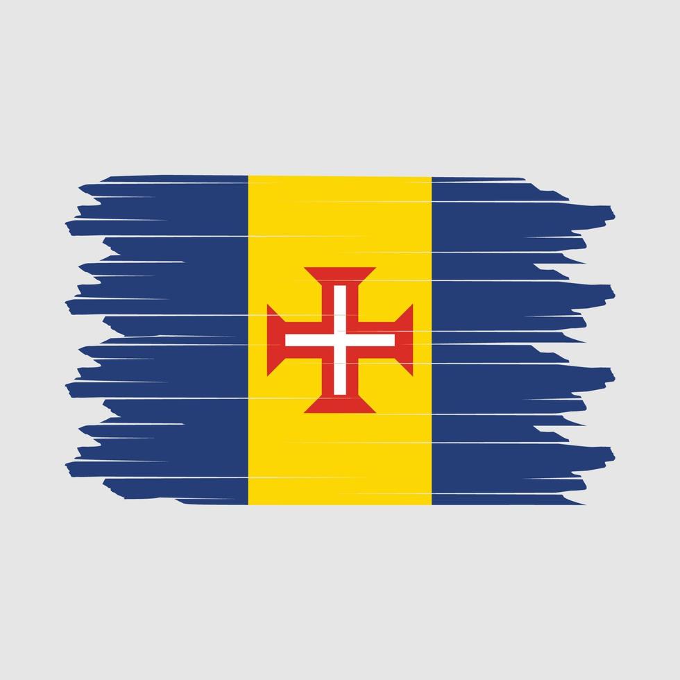 Madeira Flag Brush Vector