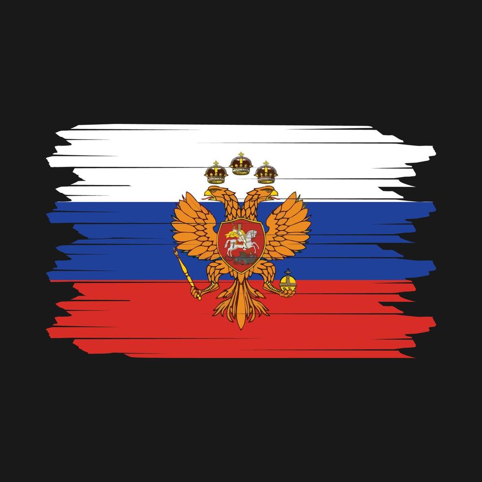 vector de pincel de bandera de rusia