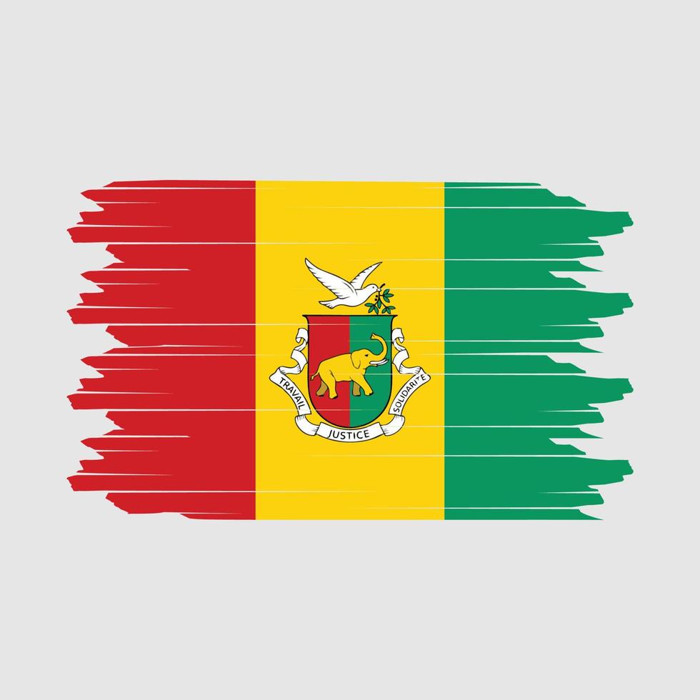 vector de pincel de bandera de guinea