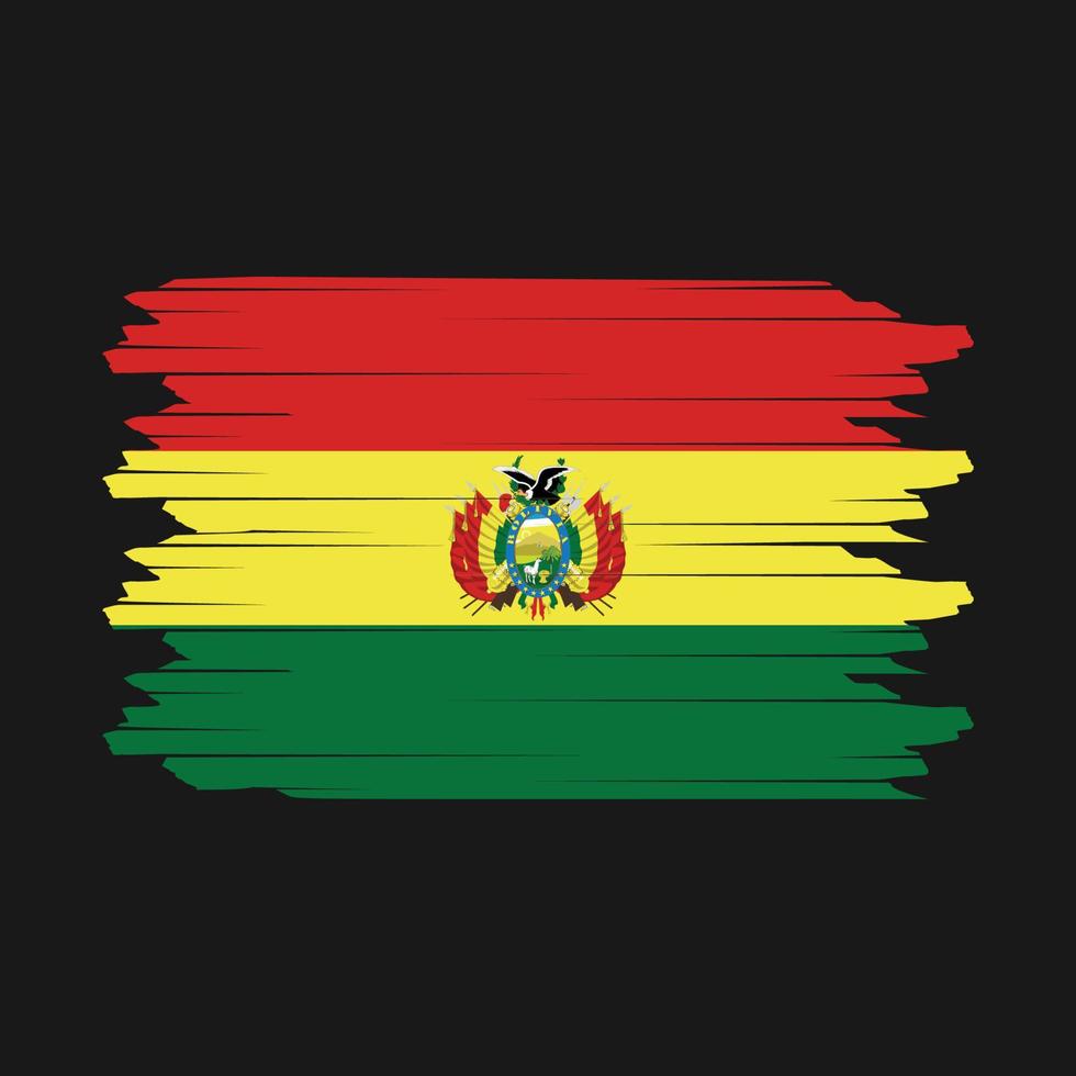 vector de pincel de bandera de bolivia