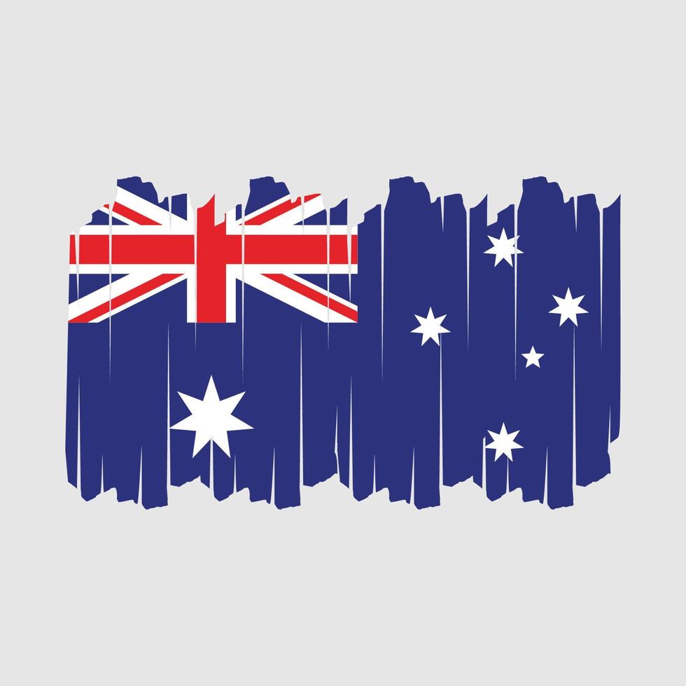 Australia Flag Brush Vector Illustration