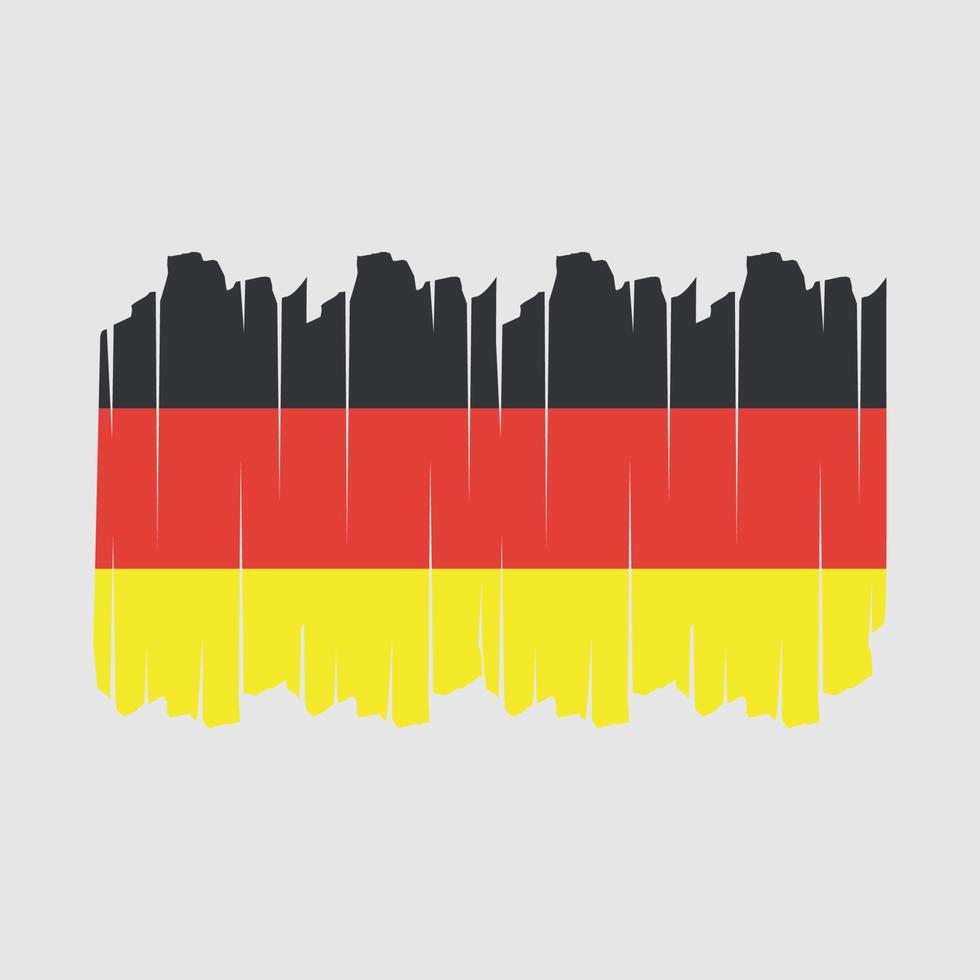 Ilustración de vector de cepillo de bandera de Alemania