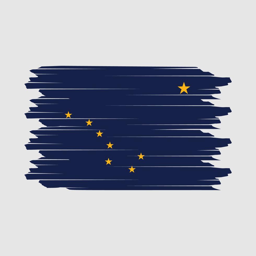 Alaska Flag Brush Vector