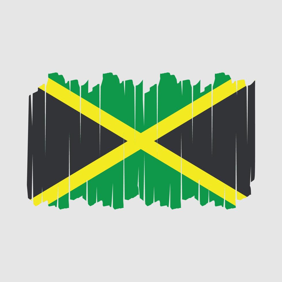 ilustración de vector de cepillo de bandera de jamaica