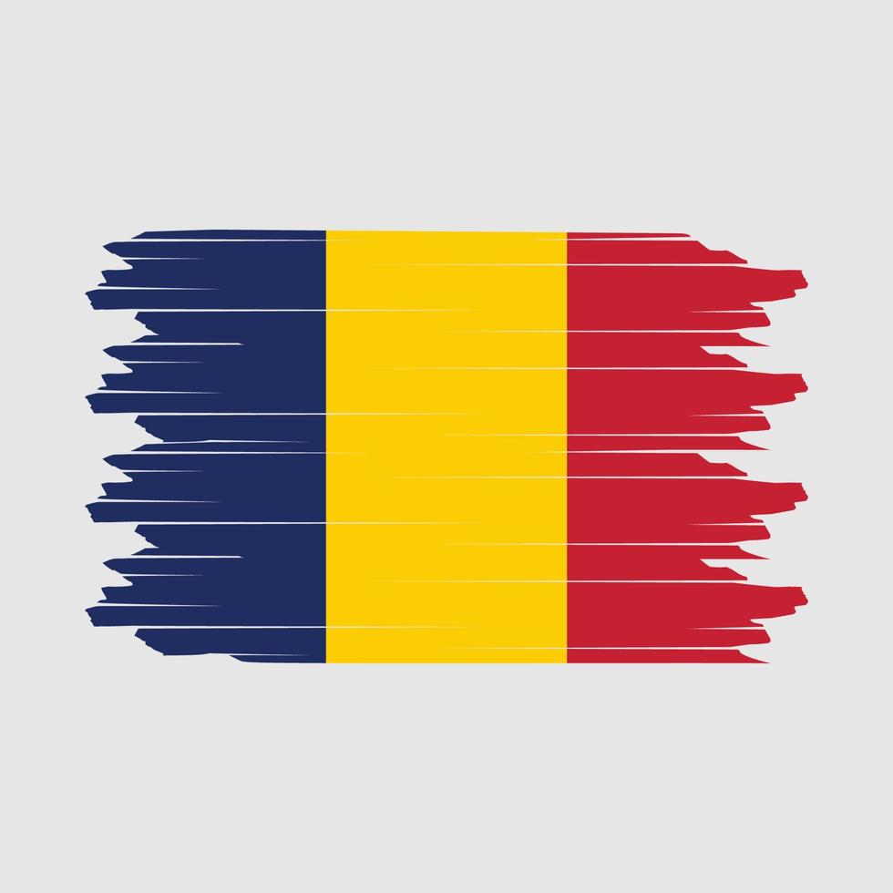 vector de pincel de bandera de rumania