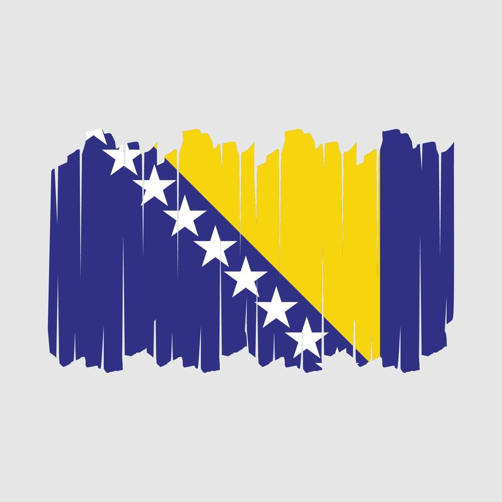 Bosnia Flag Brush Vector Illustration