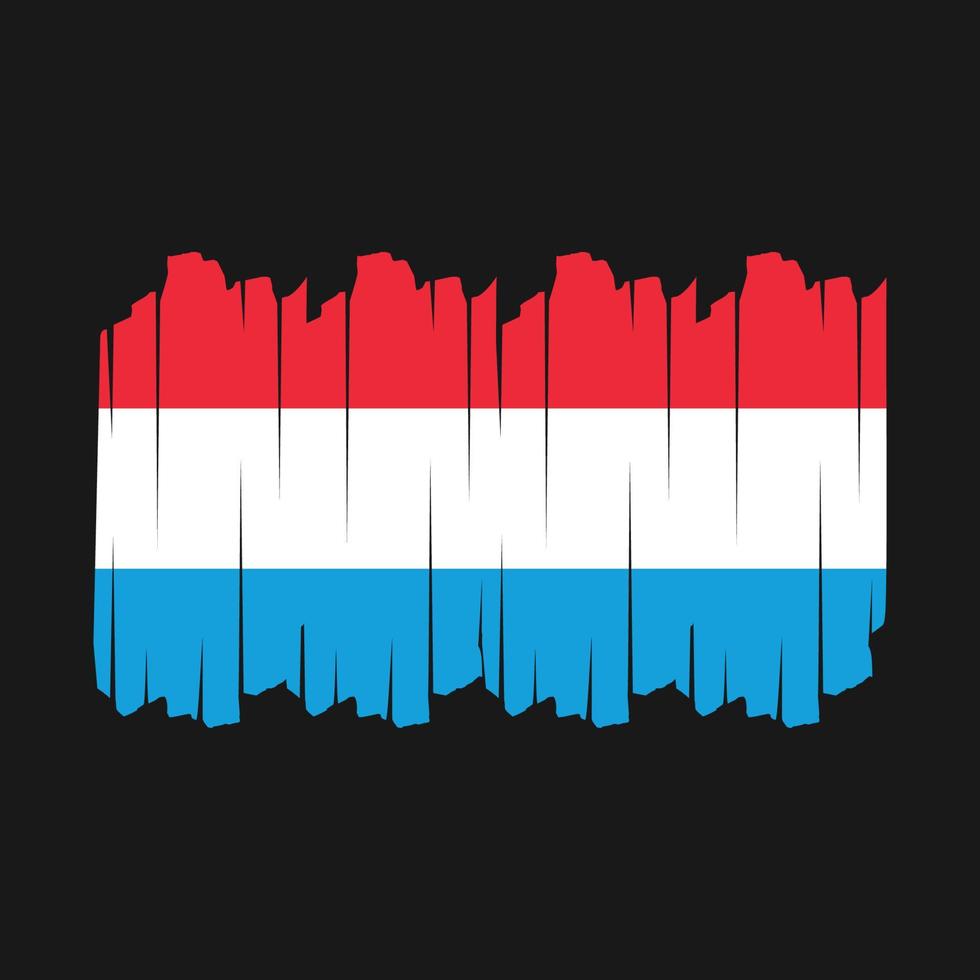 Luxembourg Flag Brush Vector Illustration
