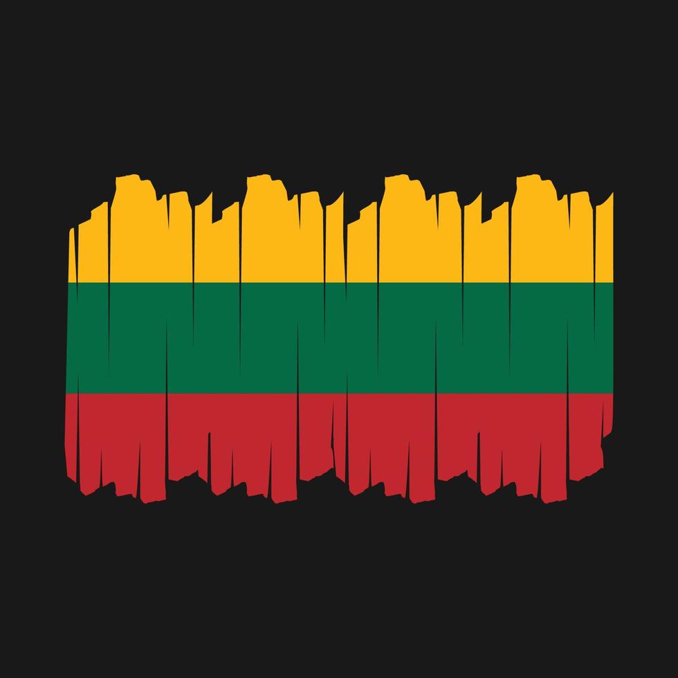 Lithuania Flag Brush Vector Illustration
