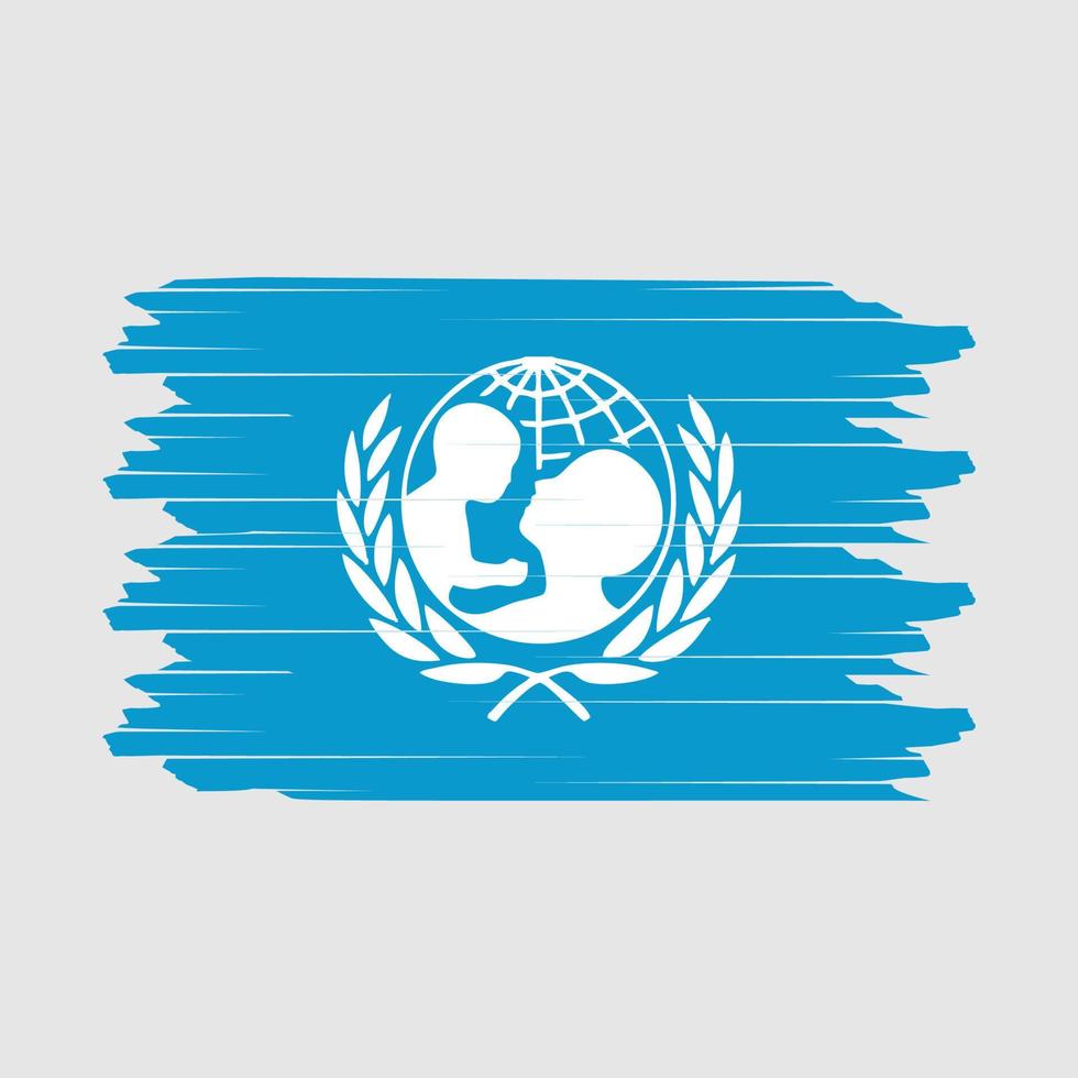 vector de pincel de bandera de unicef