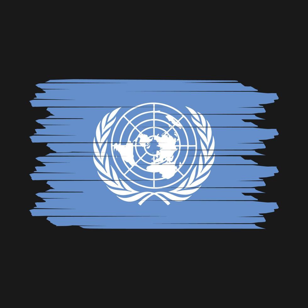 United Nations Flag Brush Vector