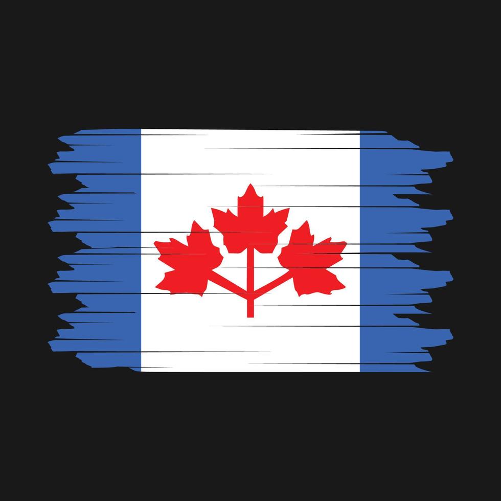 vector de pincel de bandera de canadá