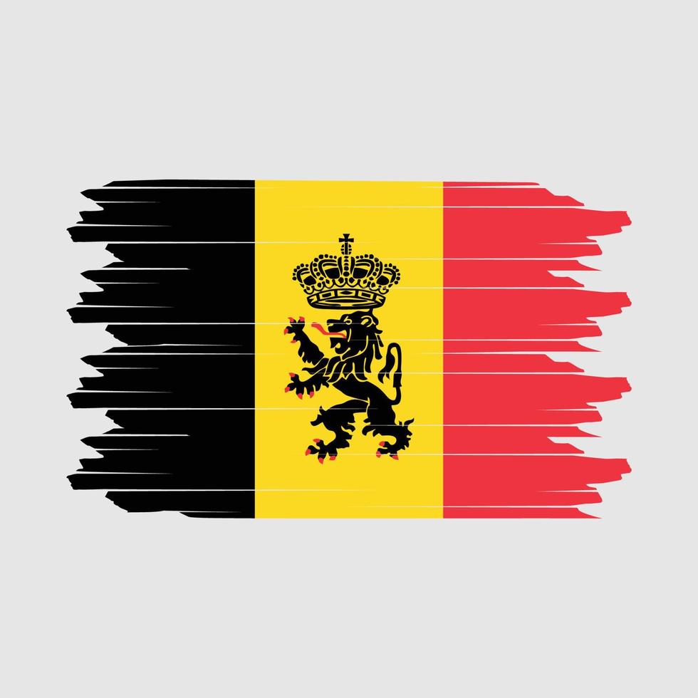Belgium Flag Brush Vector