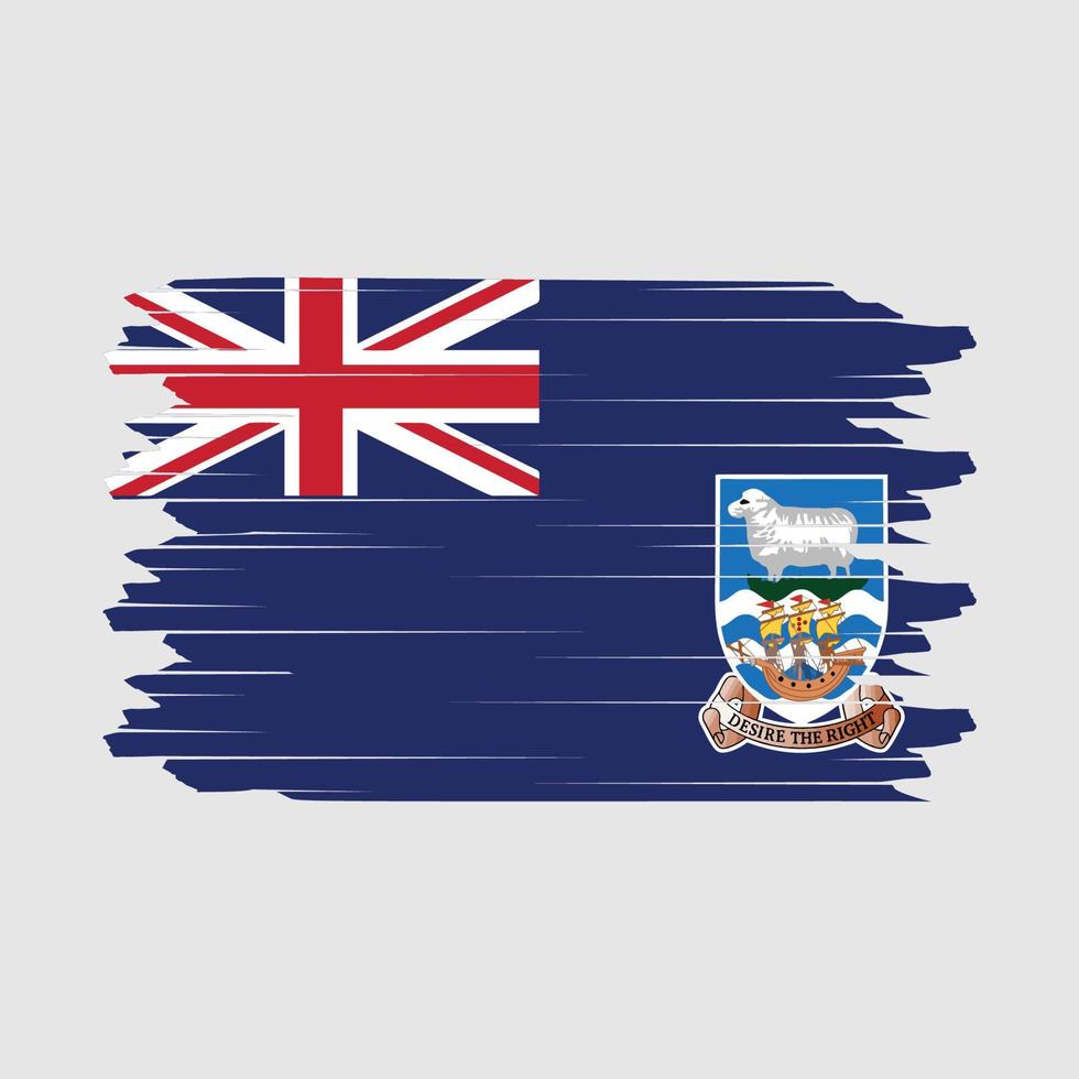 vector de pincel de bandera de las islas malvinas