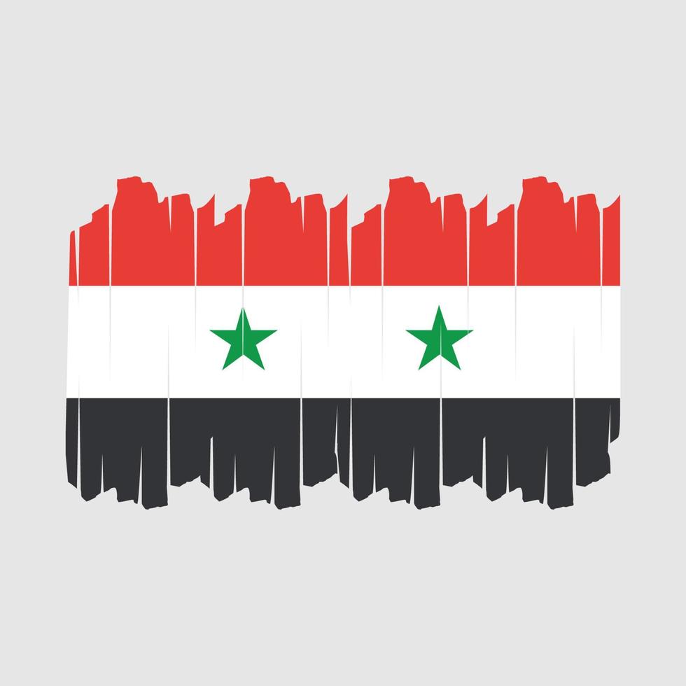 Syria Flag Brush Vector Illustration