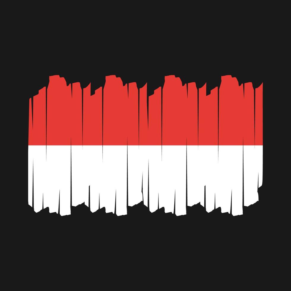 Indonesia Flag Brush Vector Illustration