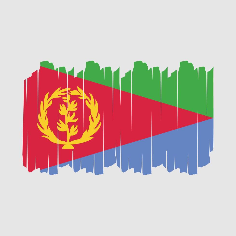 Eritrea Flag Brush Vector Illustration