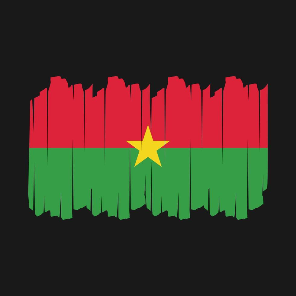 Burkina Faso Flag Brush Vector Illustration