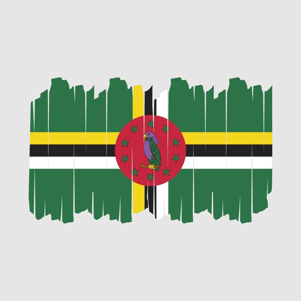 Ilustración de vector de cepillo de bandera de dominicana