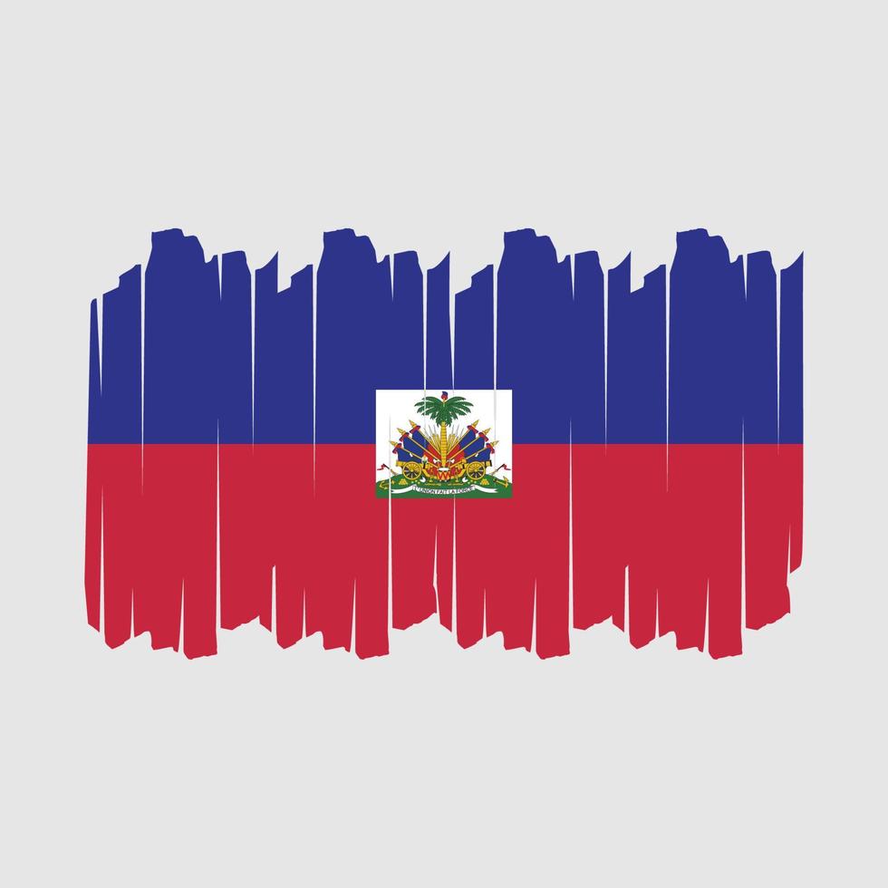 ilustración de vector de pincel de bandera de haití