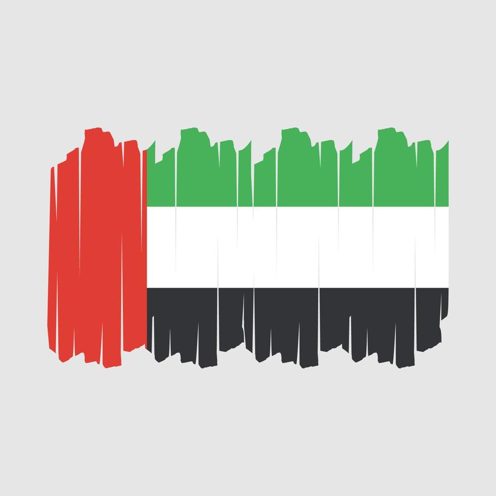 UAE Flag Brush Vector Illustration