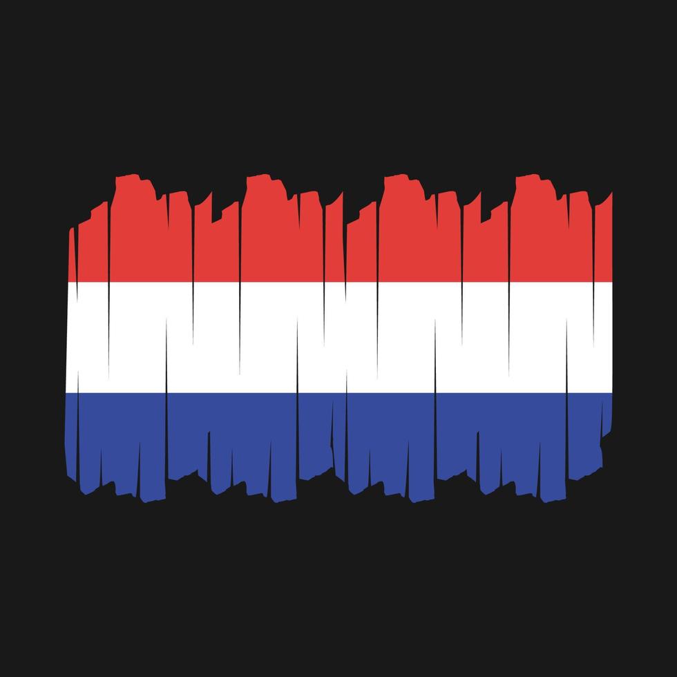 Netherlands Flag Brush Vector Illustration