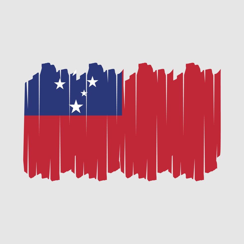 Samoa Flag Brush Vector Illustration