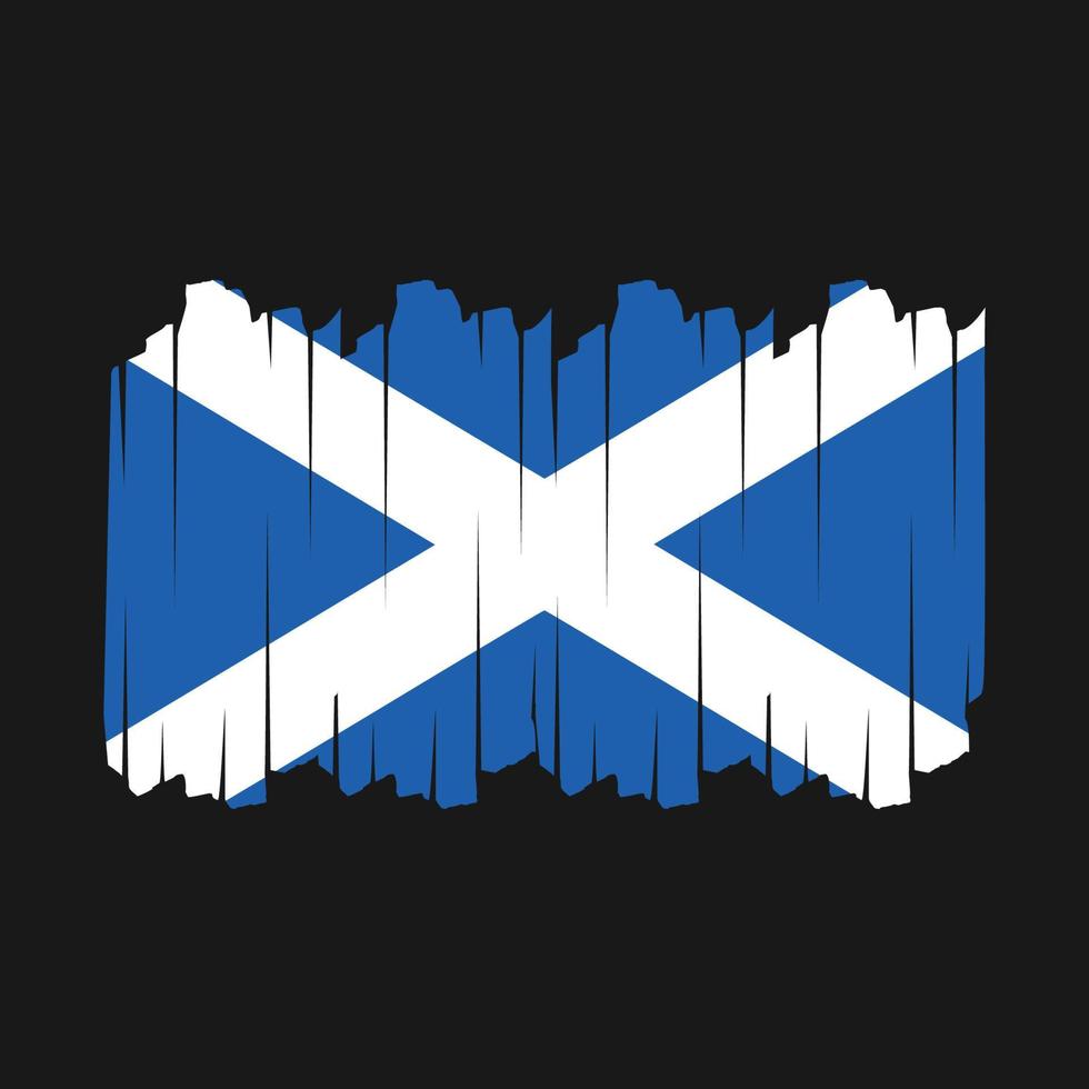 Scotland Flag Brush Vector Illustration