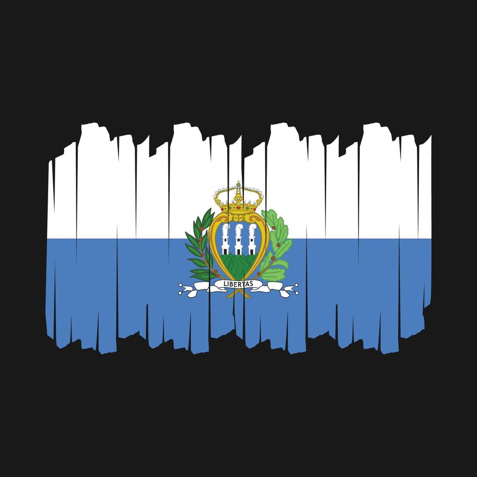 ilustración de vector de pincel de bandera de san marino