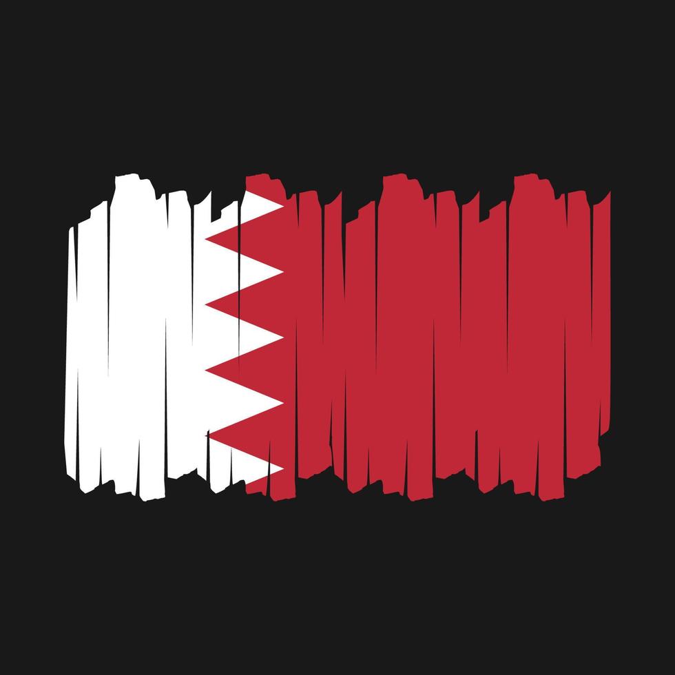 Bahrain Flag Brush Vector Illustration