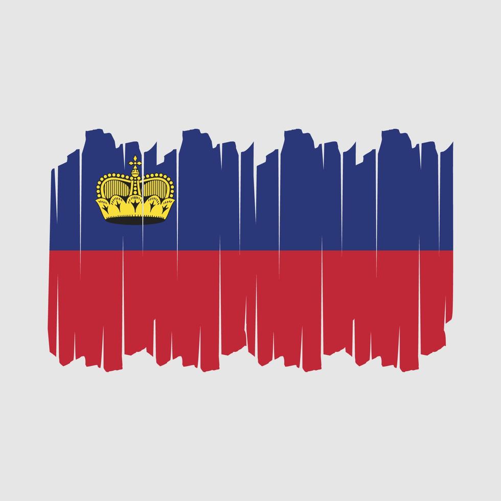 Liechtenstein Flag Brush Vector Illustration