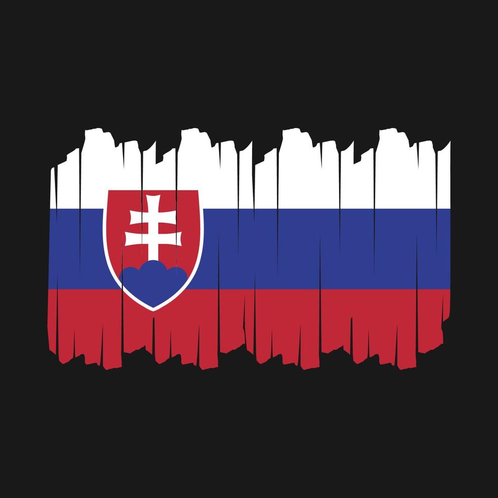 Slovakia Flag Brush Vector Illustration