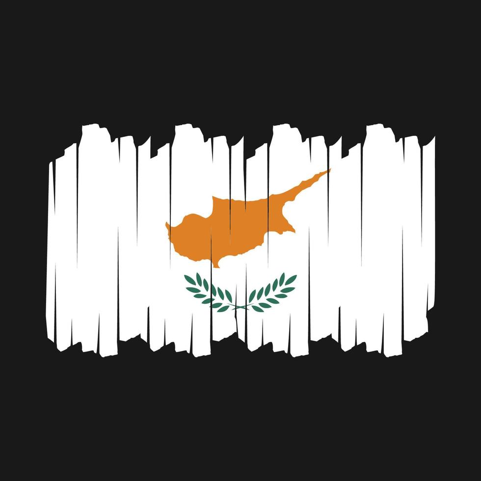 Cyprus Flag Brush Vector Illustration