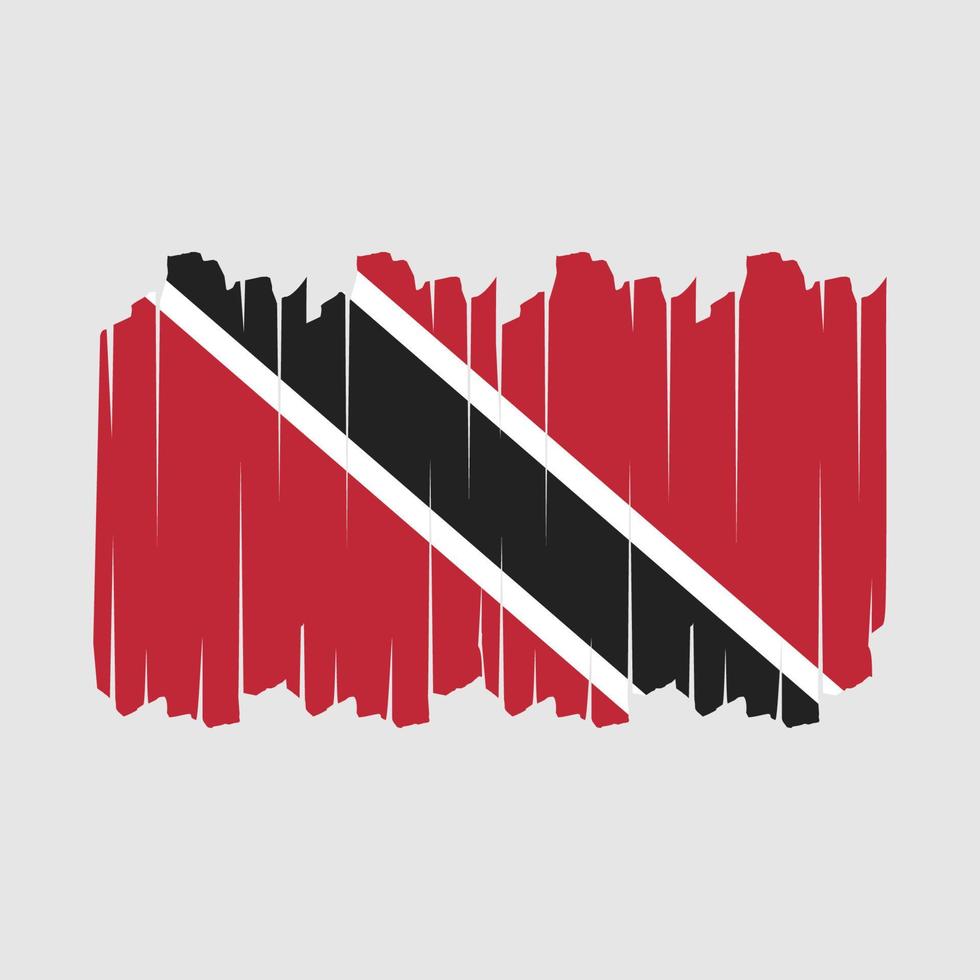 Trinidad Flag Brush Vector Illustration