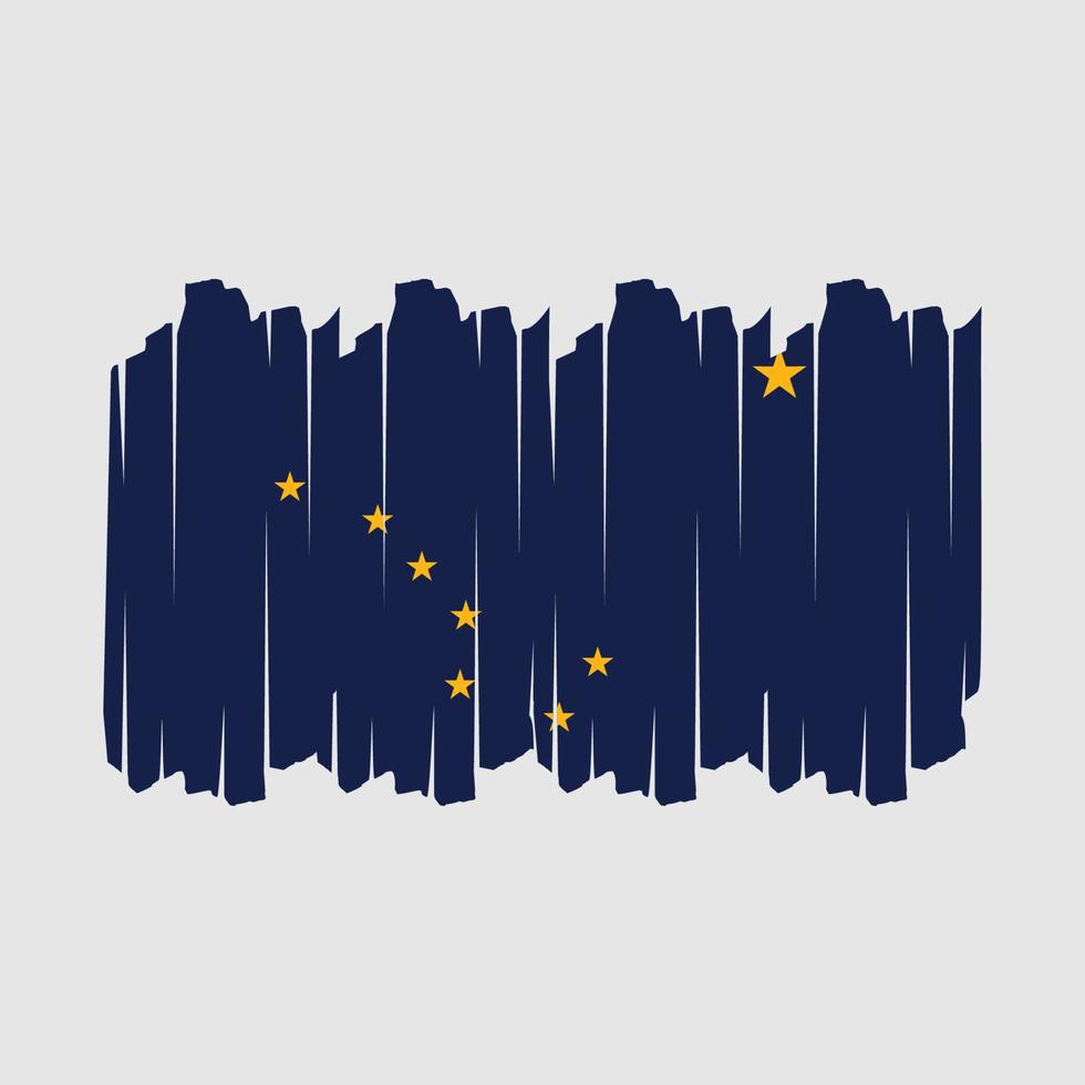 Alaska Flag Brush Vector Illustration