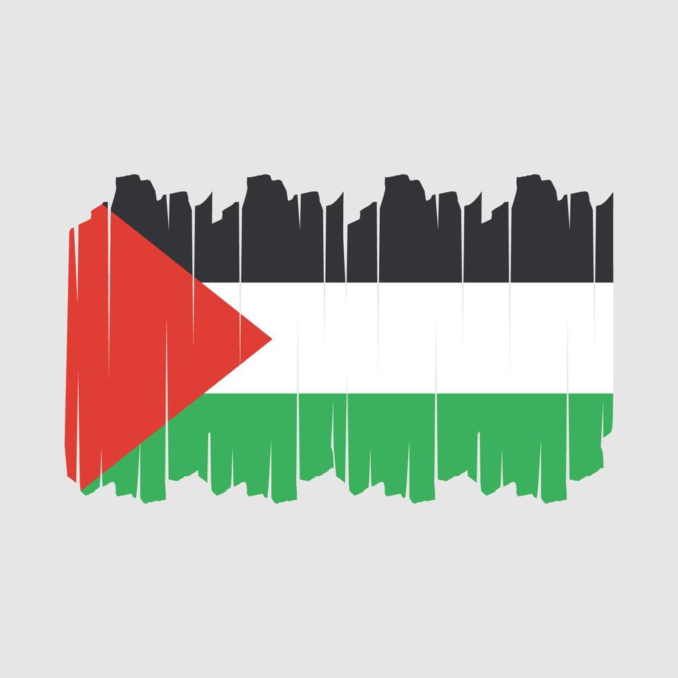 Ilustración de vector de pincel de bandera palestina